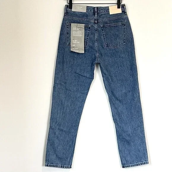 NWT Everlane The 90's Cheeky Straight Jean in Medium Blue - Size 26 - Picture 8 of 11